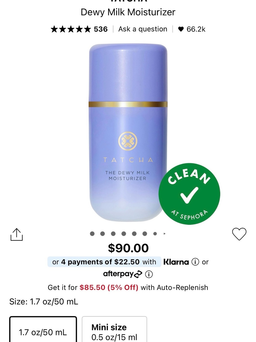 Tatcha Dewy Milk Moisturizer